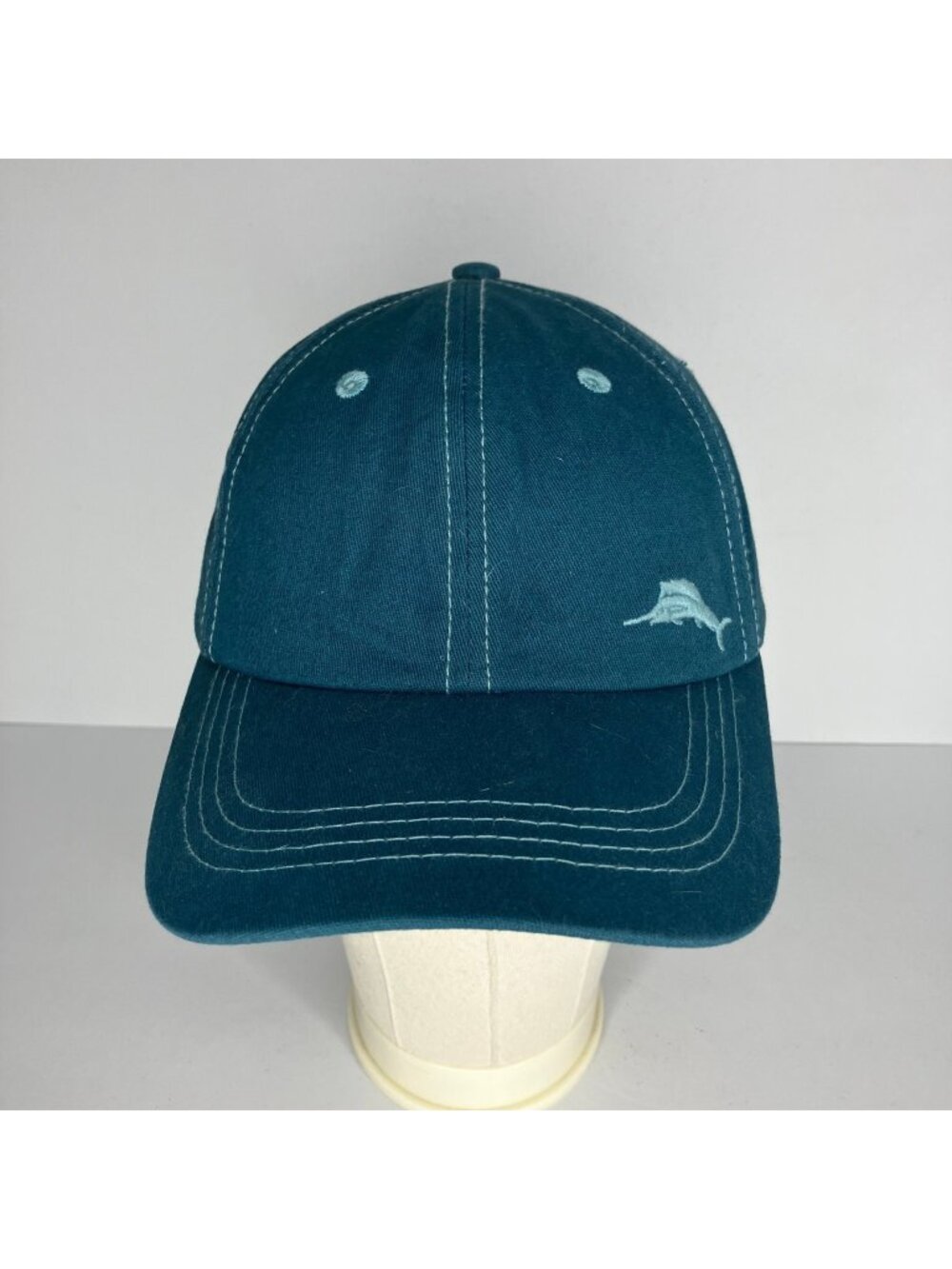 Tommy Bahama Men's Teal Adjustable Baseball Cap Marlin Logo Island Life Hat